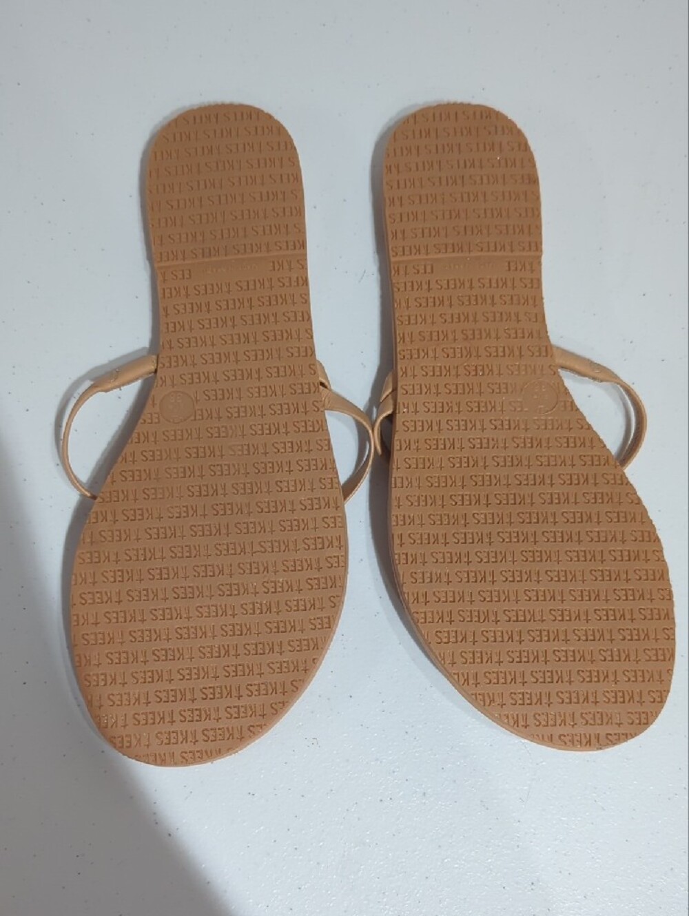 TKEES Sarit Leather Slide Sandals - Nude - size 7 - Picture 8 of 9
